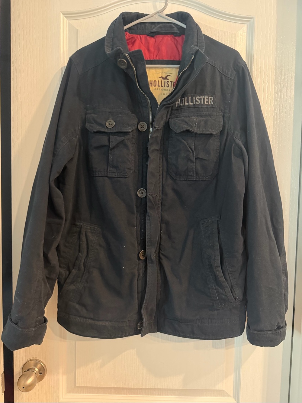 Hollister Navy Heavy Weight Coat